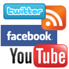 Facebook, Twitter, YouTube, & Announcement RSS Feed
